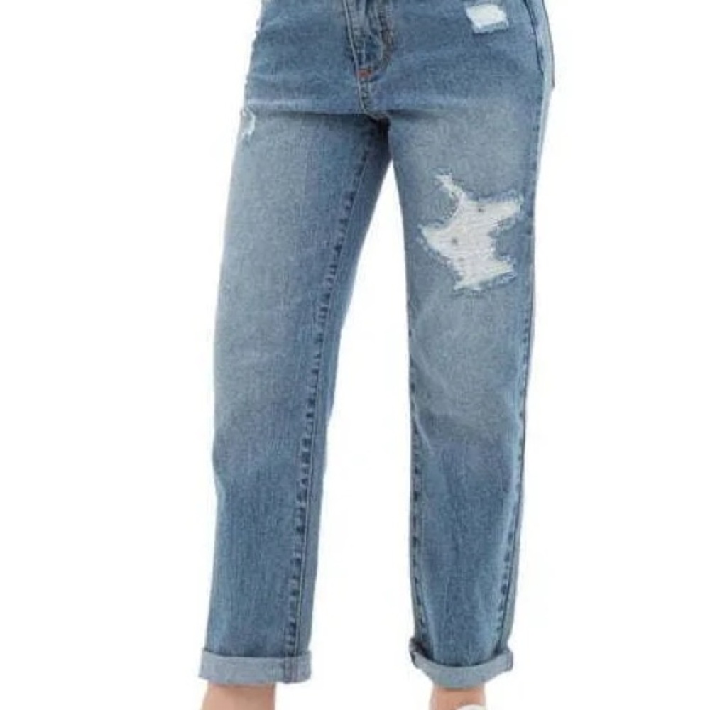 Jordache Blue Distressed Boyfriend Jeans
